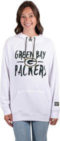 Ultra Game Women's NFL Super Soft Tie Neck Hoodie - Warm, Team-Ready