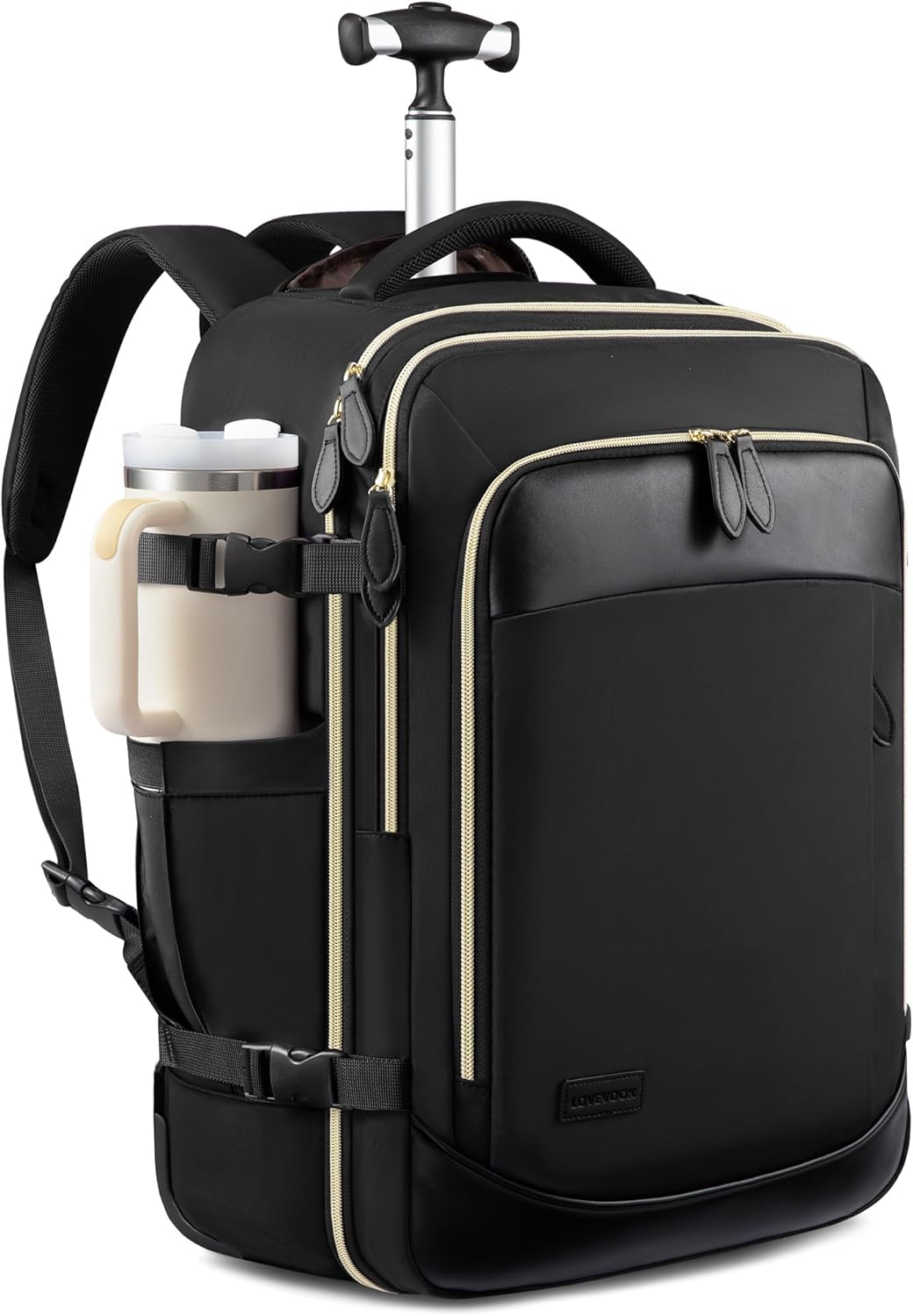 LOVEVOOK Rolling Backpack for Women - 50L Travel Companion