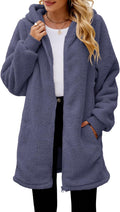 Oversized Sherpa Jacket Fuzzy Fleece Zip Up - Warm Winter Coat