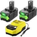 Bonadget 8.0Ah 18V Battery and Charger Combo for Ryobi - Long Run
