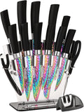 Rainbow Titanium Knife Set - Sharp Stainless Steel Cutlery Set