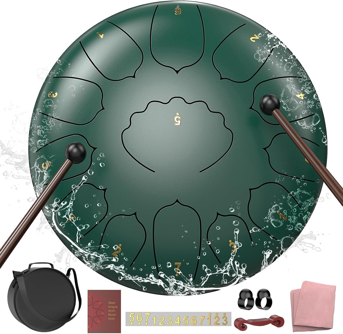 Steel Tongue Drum C Major - 12 Inch Rain Drum for Meditation