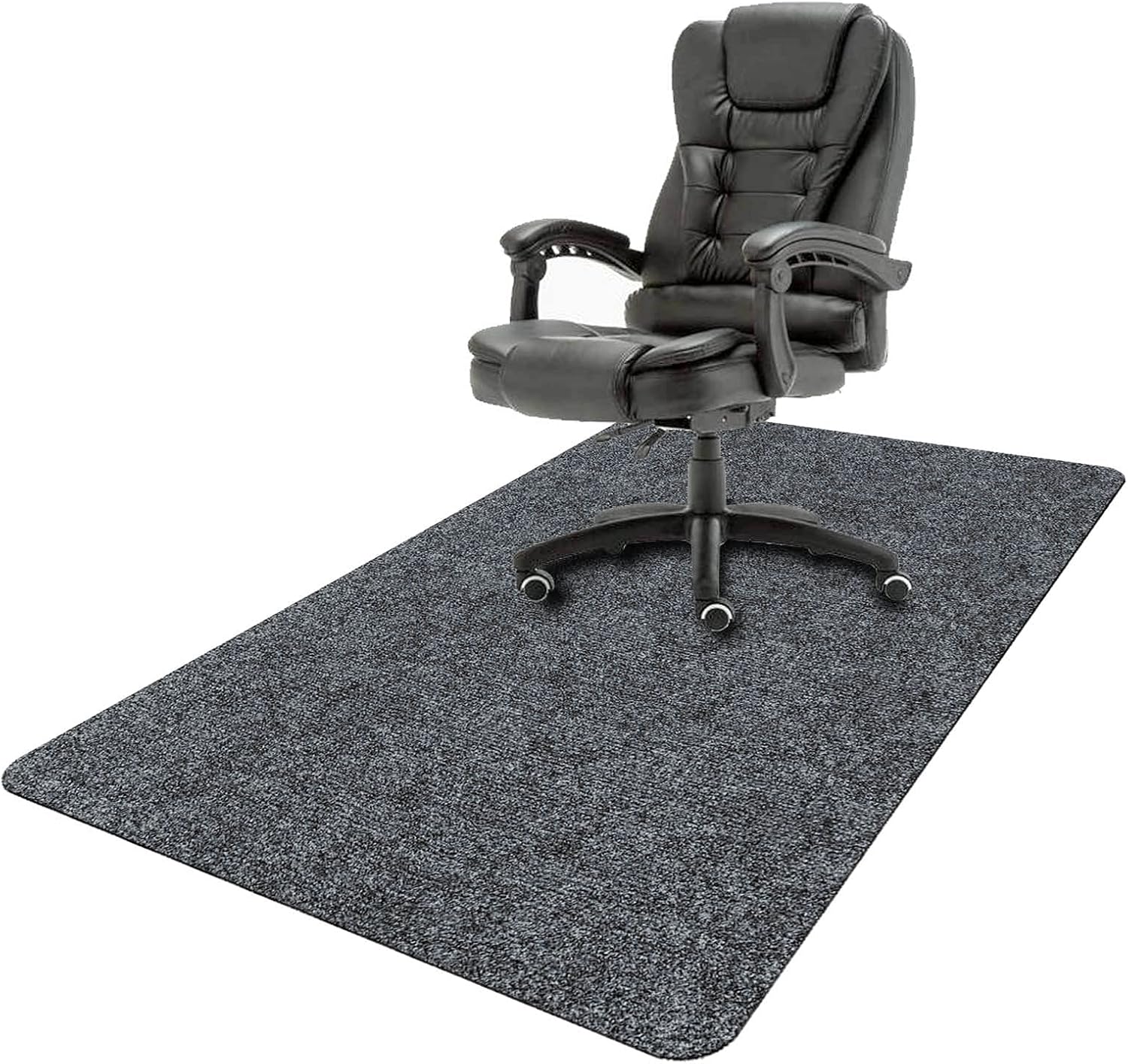 Upgraded 47x35 Hardwood Desk Chair Mat - Dark Grey