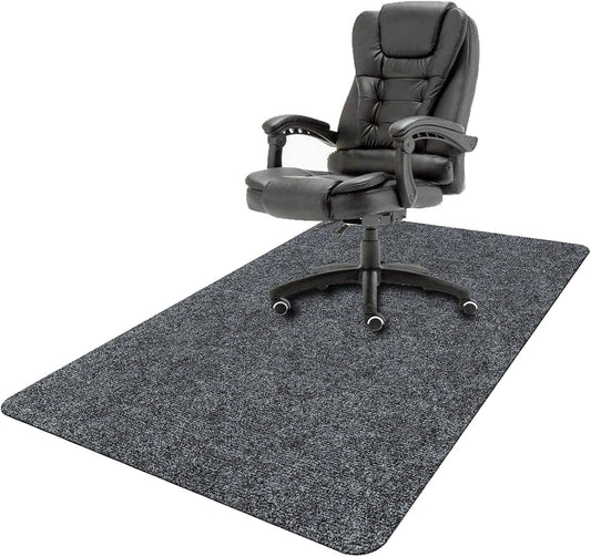 Upgraded 47x35 Hardwood Desk Chair Mat - Dark Grey