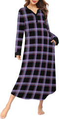 Ekouaer Womens Nightgown Full Length Sleepshirt - Comfortable