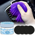 Car Cleaning Gel and 4 Pack Car Coasters - Compact Interior Cleaning