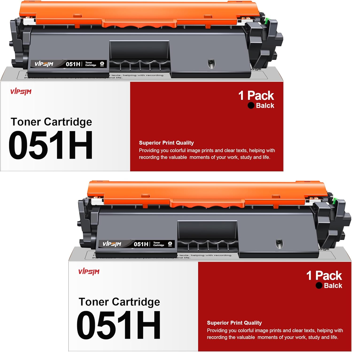 High-Yield 051H Toner Cartridge for Canon Printers - 2-Pack