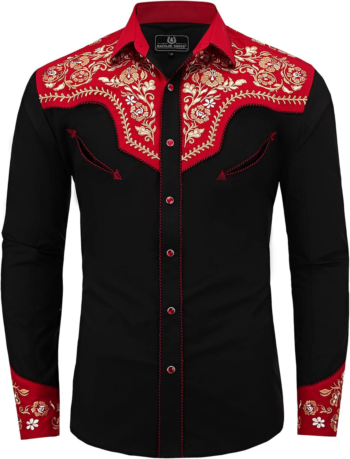 Stylish Western Embroidered Cowboy Shirts for Men - Casual Wear