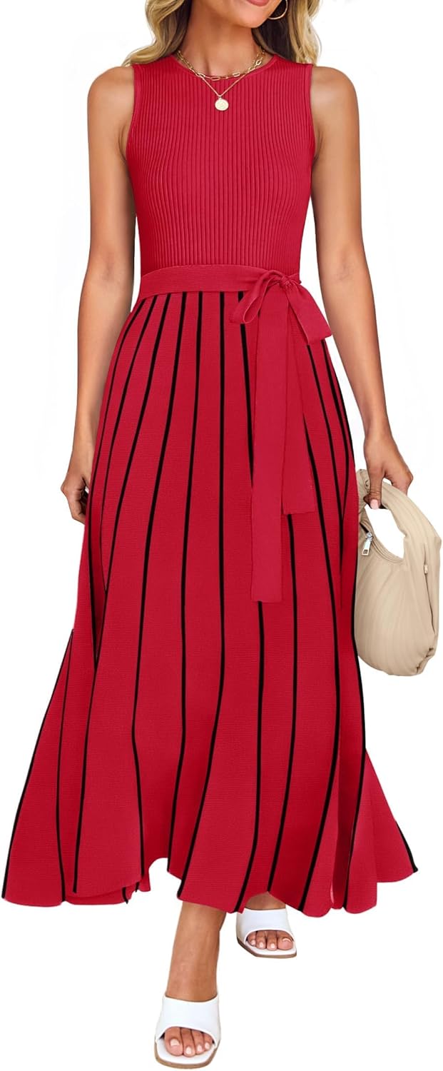 ZESICA Women's Summer Sleeveless Maxi Dress for Casual Elegance