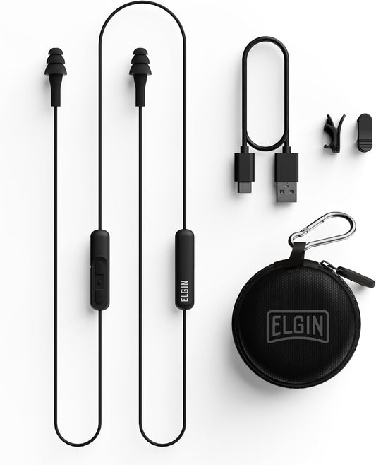 Elgin Noise-Cancelling Bluetooth Earplug Headphones - OSHA Compliant Hearing Protection