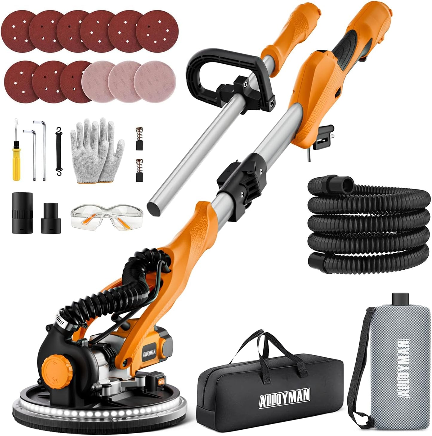 Alloyman Drywall Sander: 1050W Electric Dust-Free Solution