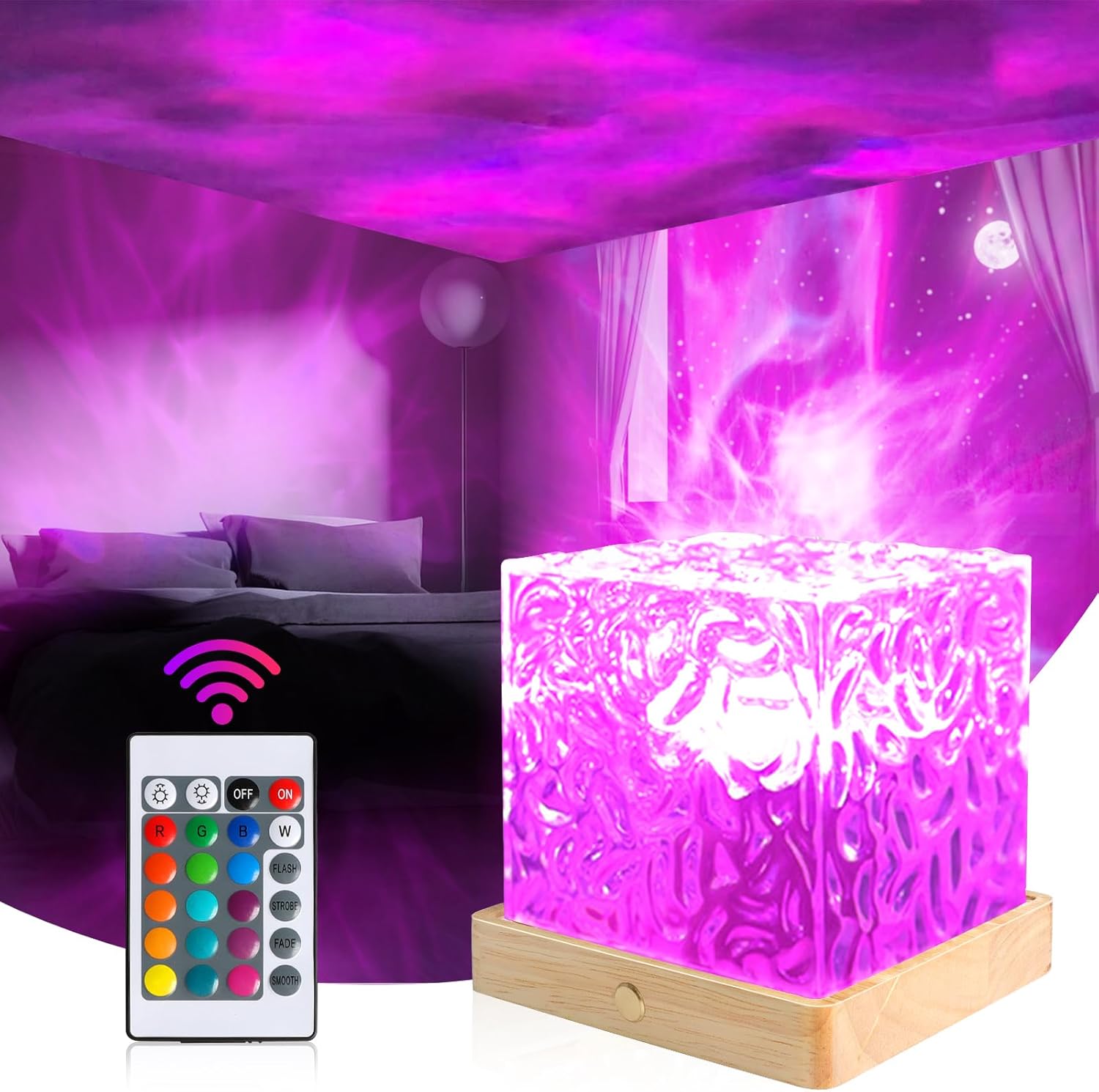 Starry Dream Cube: 18 Colors, 30 Modes, Remote Control