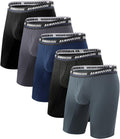 BAMBOO COOL Men's Long Boxer Briefs Performance Long Leg