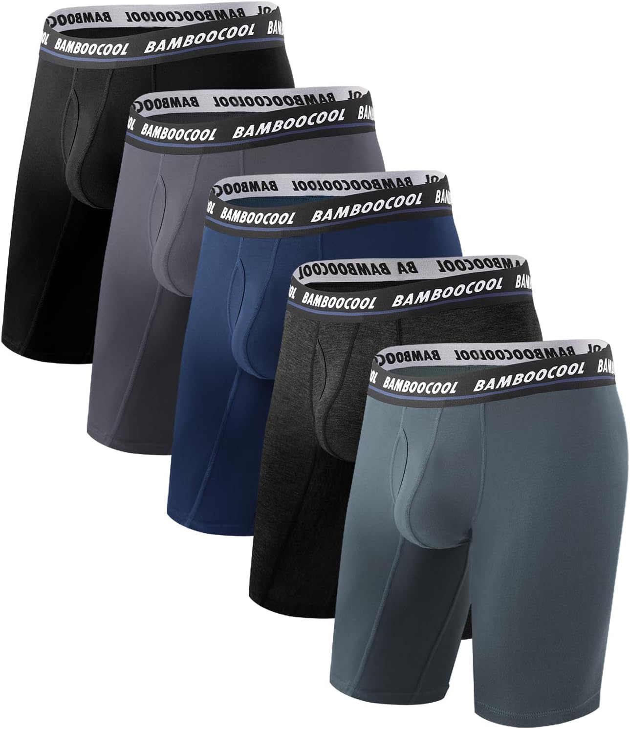 Bamboo Cool Men's Long Boxer Briefs for Ultimate Comfort