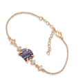 Raw Crystal Chain Bracelet Birthstone Gift - Genuine Rough Stone