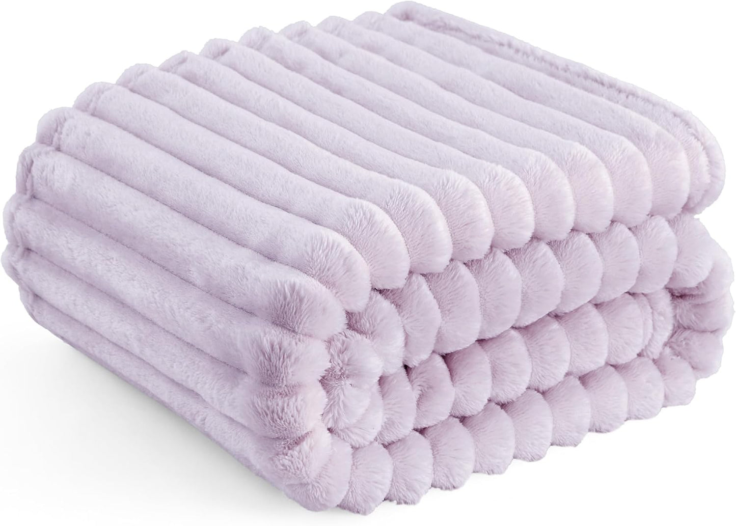 Bedsure GentleSoft Lavender Fog Twin Blanket - Cozy Soft Throws