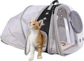Dual Expandable Cat Backpack with Bubble Dome - Roomy Travel Carrier