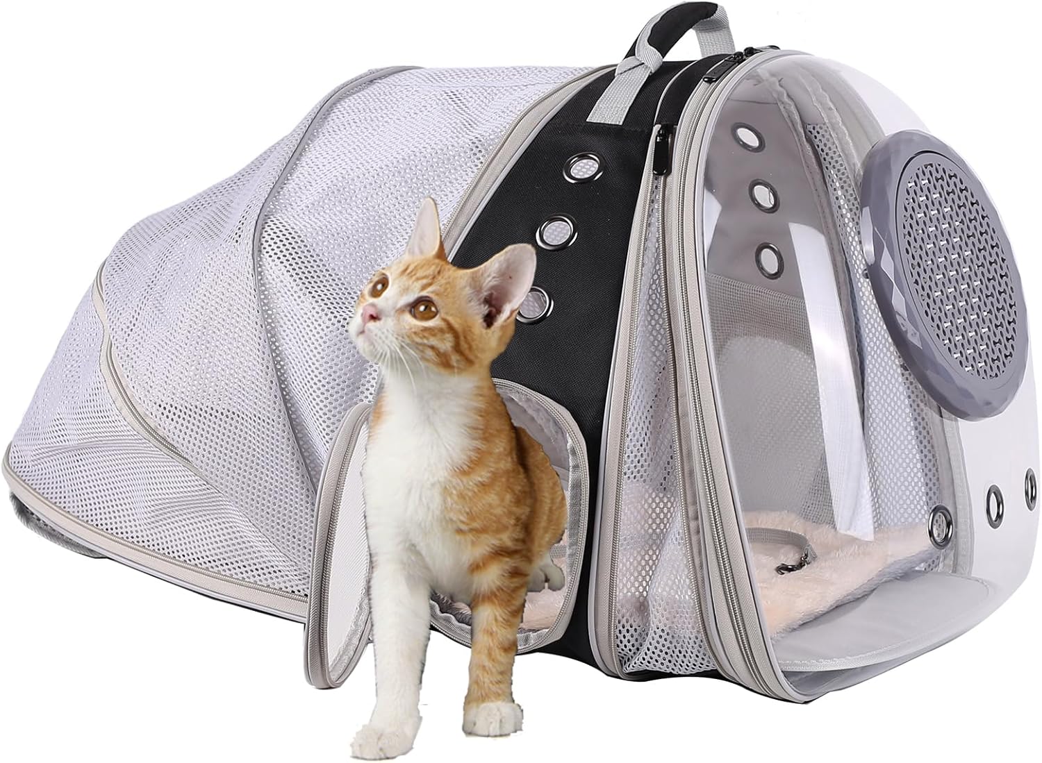 halinfer Dual Expandable Cat Backpack with Bubble Dome Design