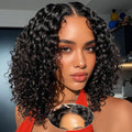 Curly Bob Wig Human Hair 5x5 Lace Closure - Wear And Go Bob
