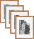 Adlynn Rectangle Picture Frame Set of 4 - Matted 8 x 10 Gallery Set