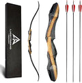 Recurve Bow and Arrow Set 62in Takedown Recurve Bow - Durable Wooden