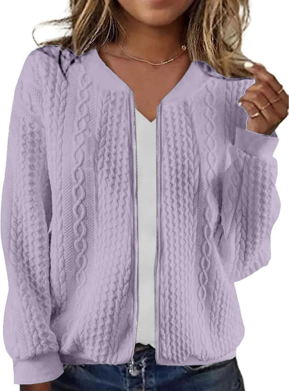 Zip Up Sweatshirts for Women Casual Outfits Trendy Jackets