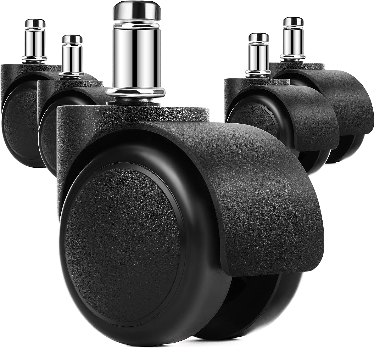 Silent & Safe Office Chair Wheels Set