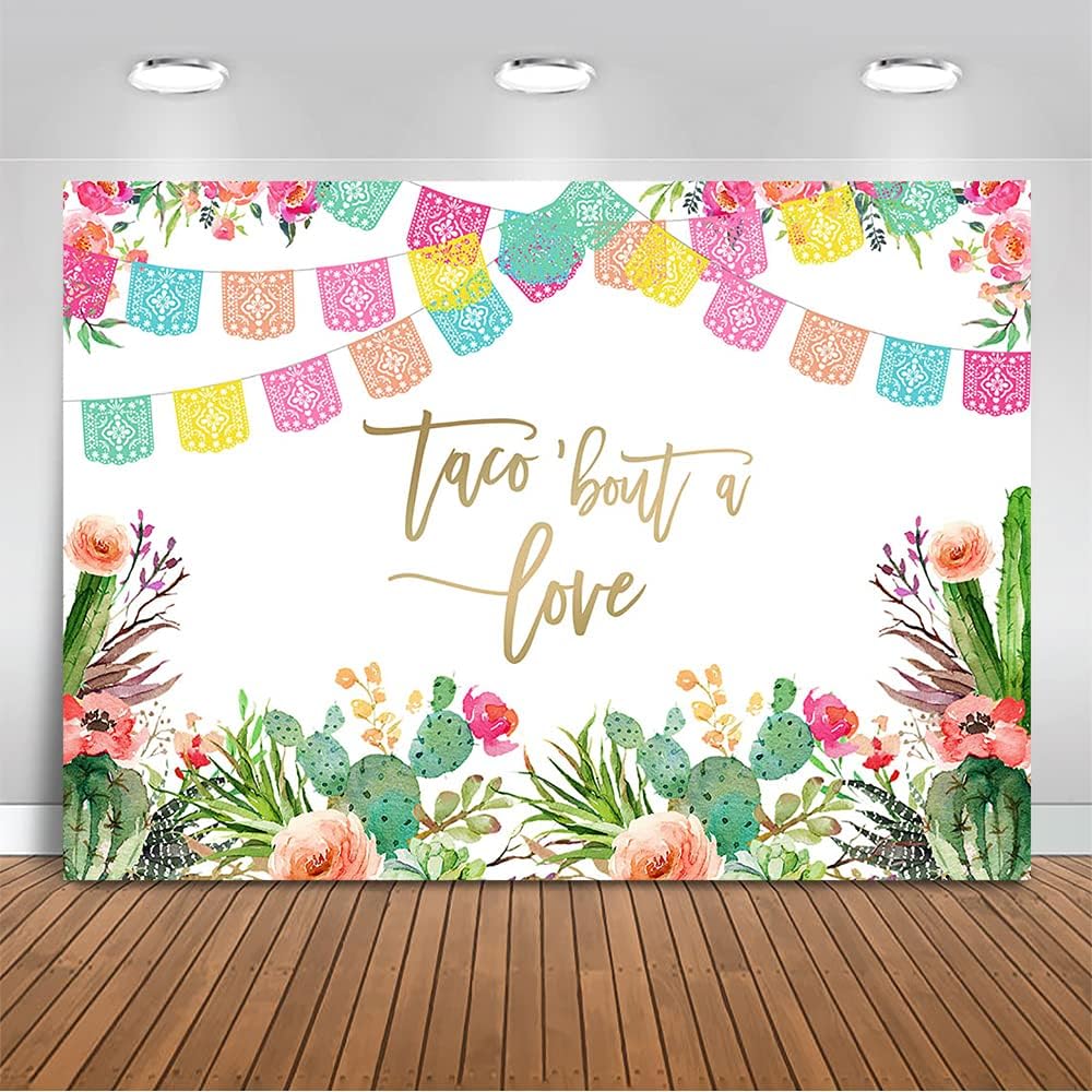 Mocsicka Taco Bout Love Backdrop for Fiesta Theme Celebrations
