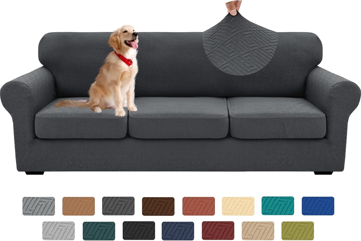 XINEAGE Extra Large Couch Covers for 3 Cushion Sofa Protection
