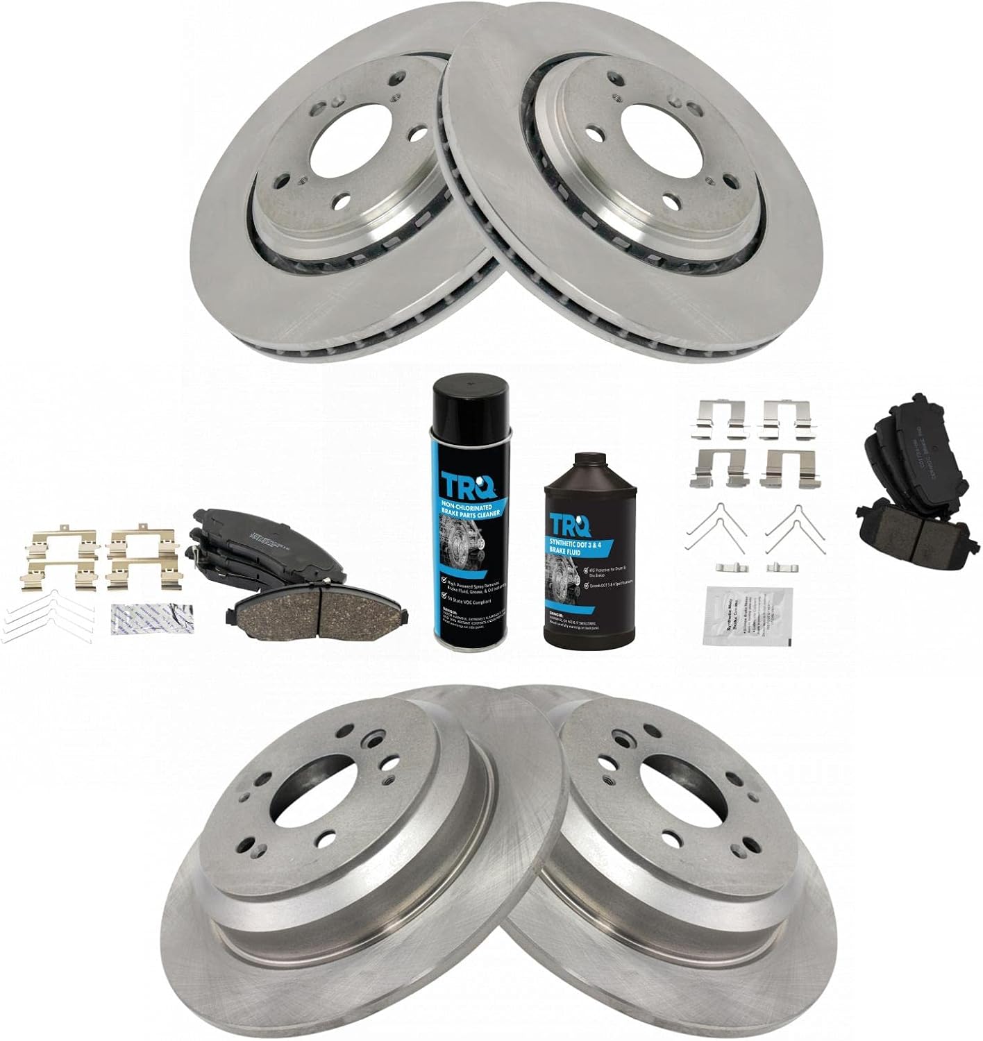 TRQ Brake Pad & Rotor Kit for 2016-2022 Honda Pilot & Ridgeline