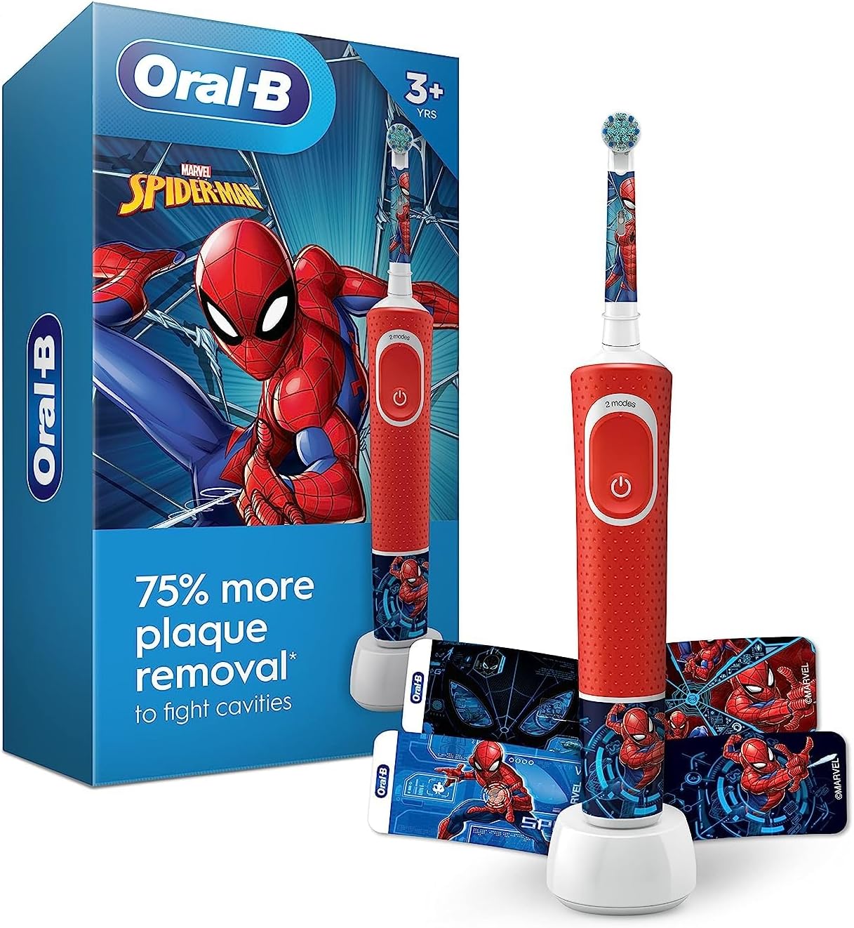 Oral-B Kids Electric Toothbrush with Spiderman for Fun Brushing