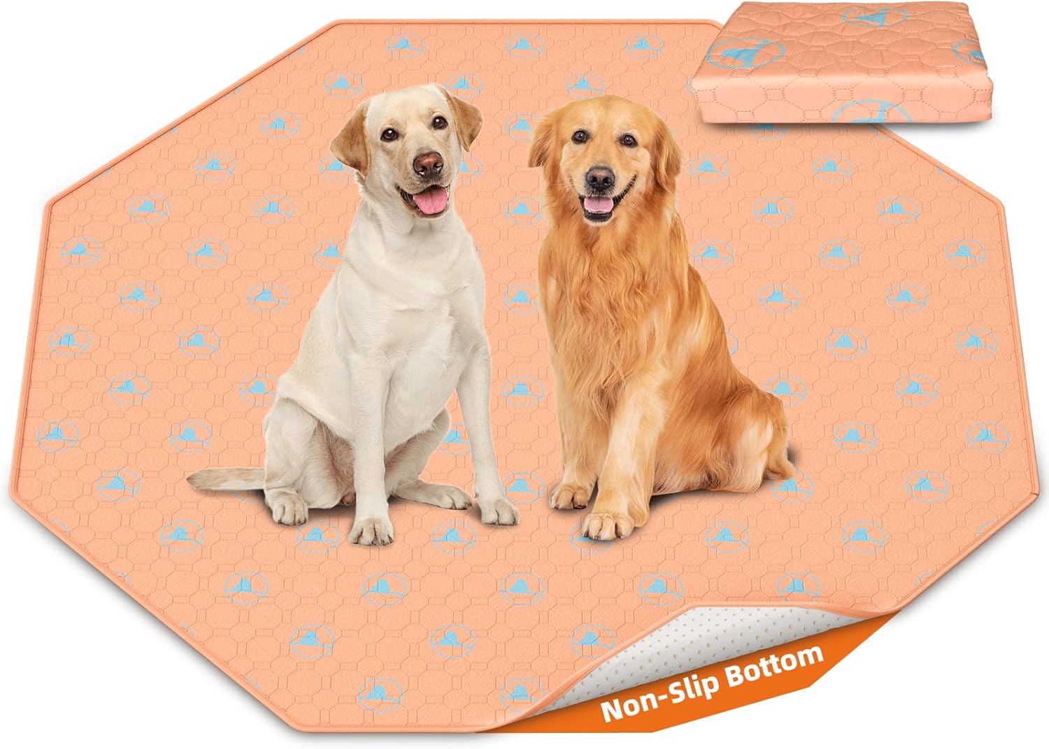 Washable Pee Pads for Dogs by PJYuCien - 67in x 26in Octagonal