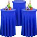 Babenest 24x43 in Round Cocktail Table Skirt 3-Pack - Fitted Stretch