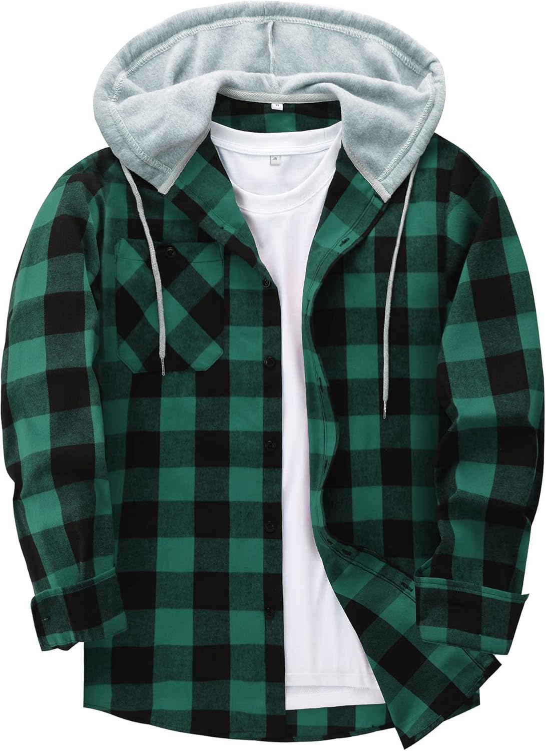 SCODI Mens Flannel Hoodie Shirt for Stylish Casual Wear