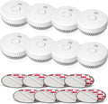 Photoelectric Smoke Alarm 8-Pack - Compact Home Fire Detector