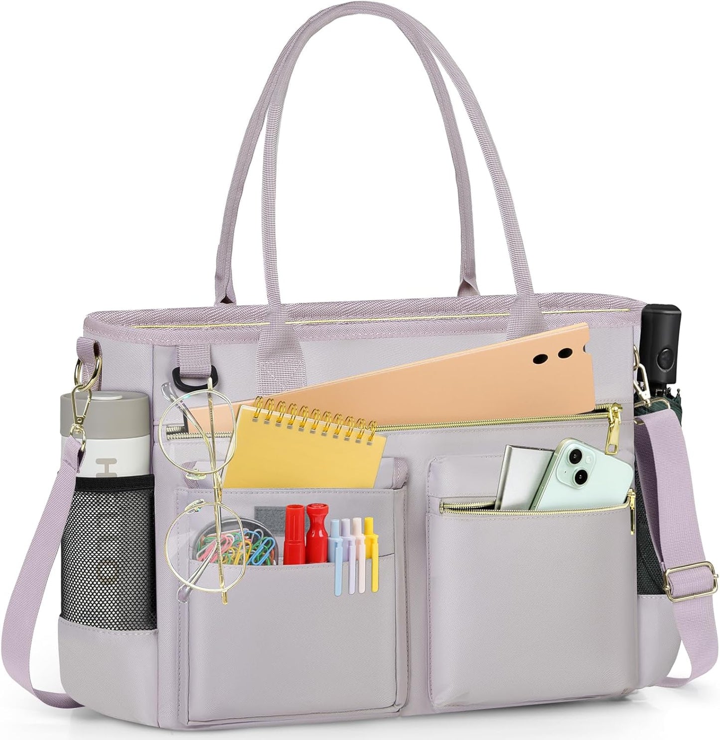 RAINSMORE Laptop Bag for Women 15.6 Inch Professional Tote
