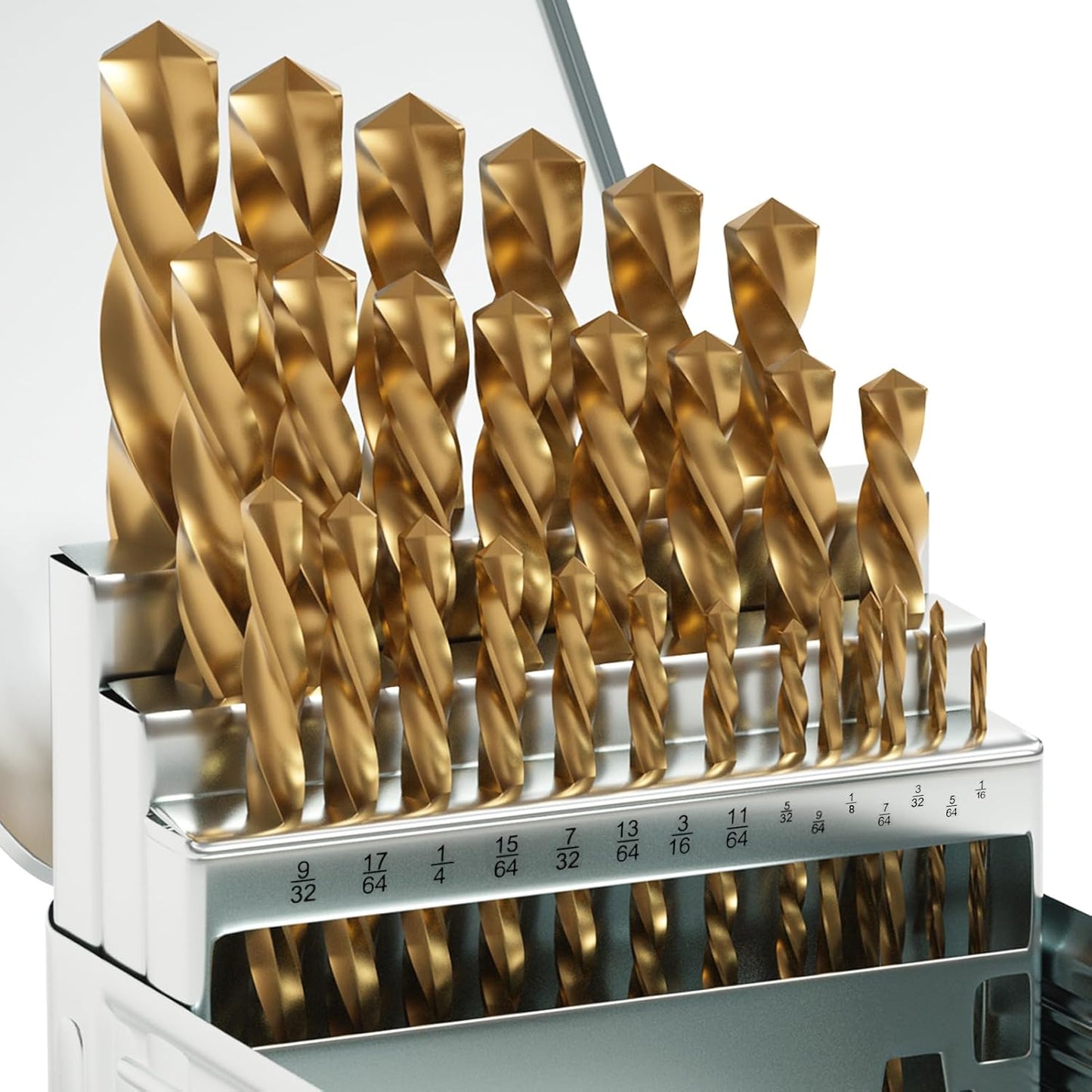 Cobalt Left Hand Drill Bit Set for Metal, Wood, and Plastic