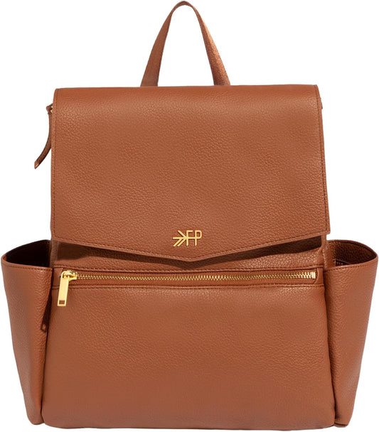 Freshly Picked Mini Classic Diaper Bag Backpack in Cognac