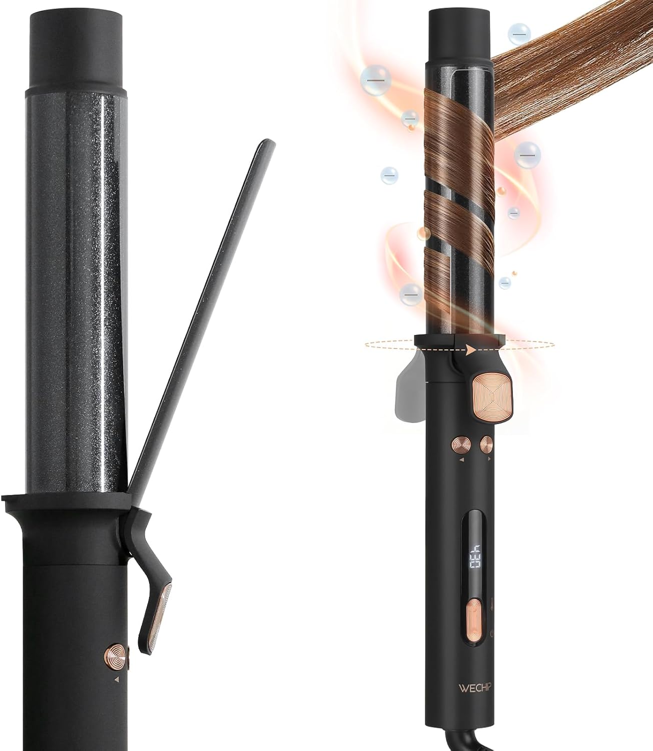 Rotating Curling Iron for Effortless Curls with WeChip