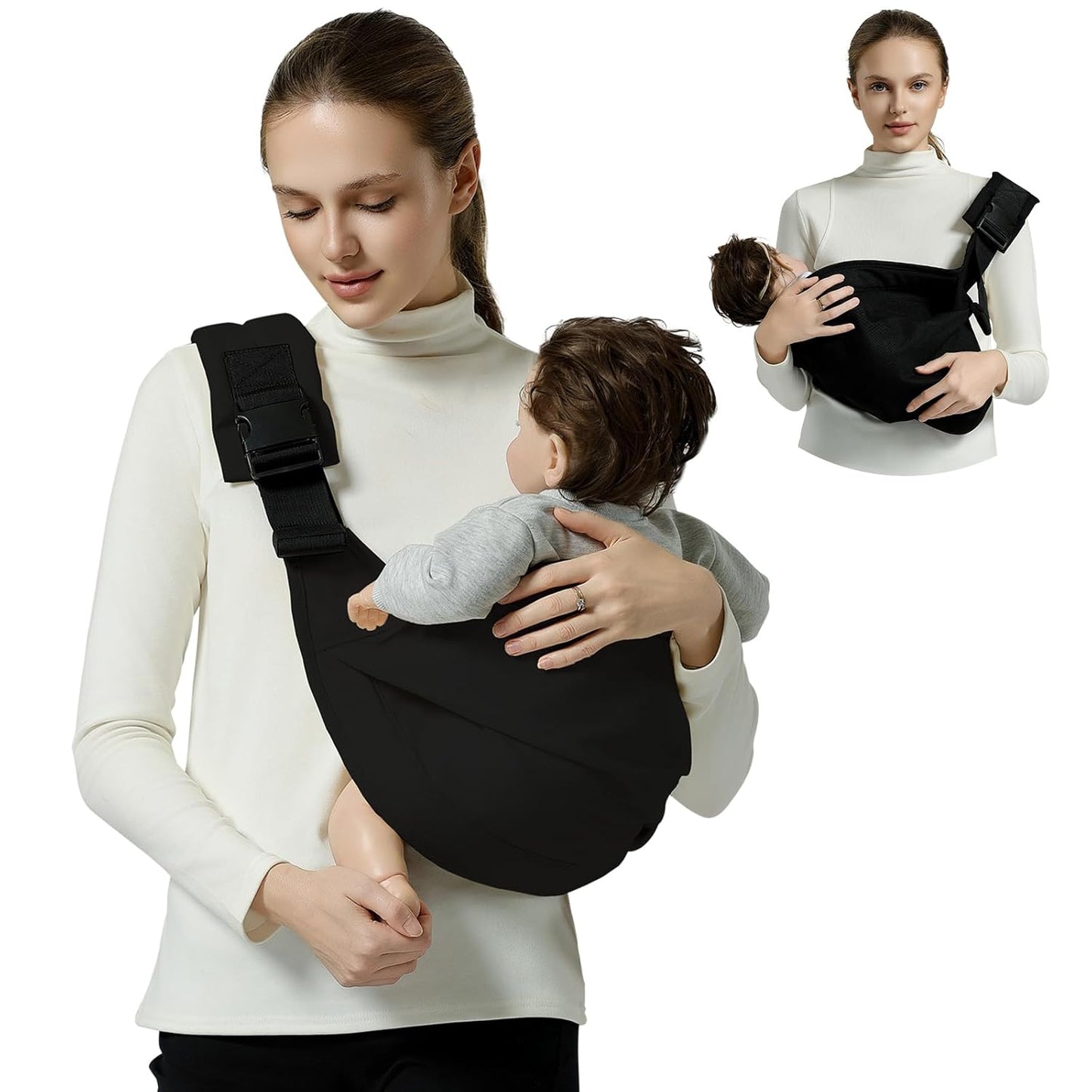 MISSWISDOM Baby Sling Carrier - Safe & Adjustable!