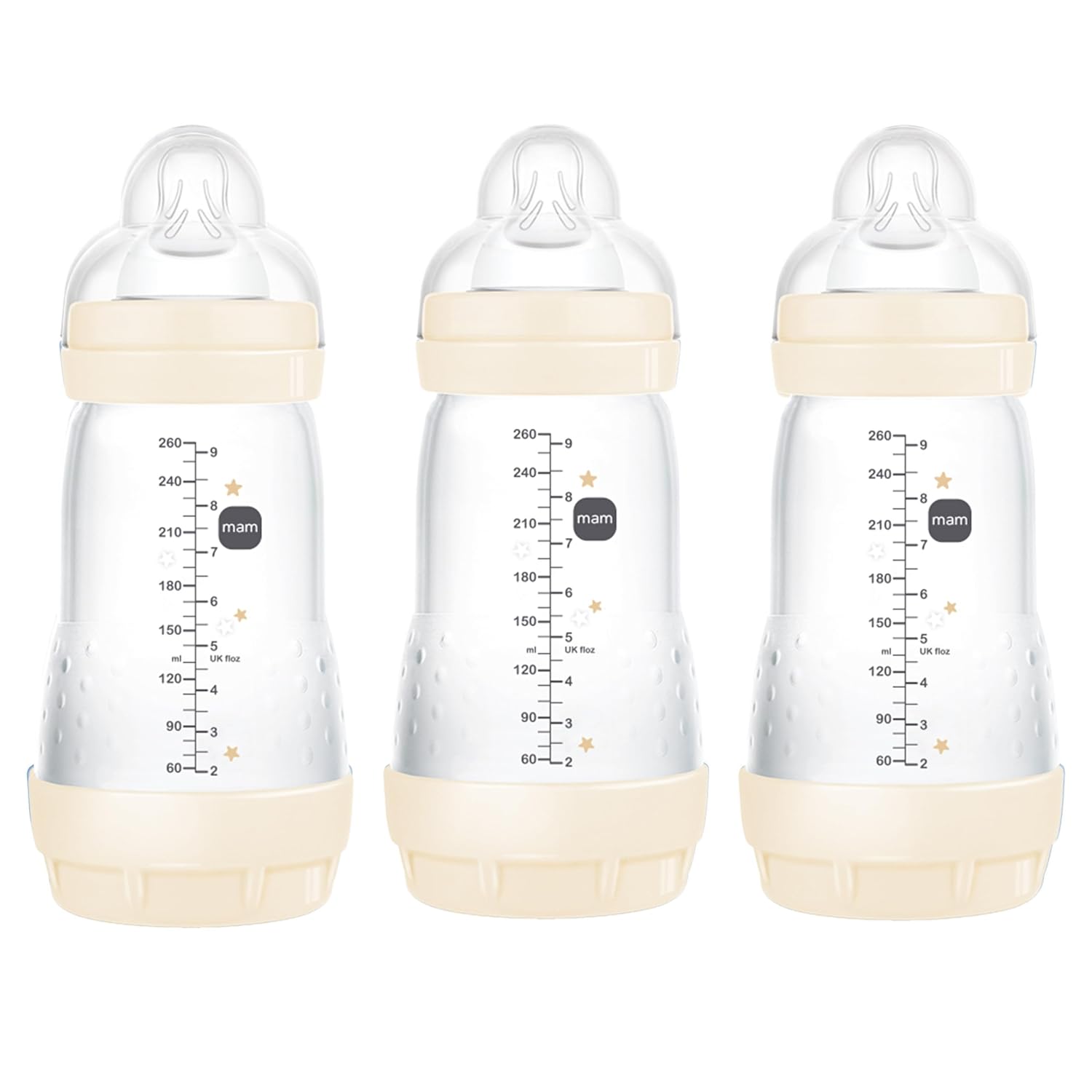 MAM Easy Start Anti-Colic Bottles - Medium Flow, 9 oz, 3-Pack
