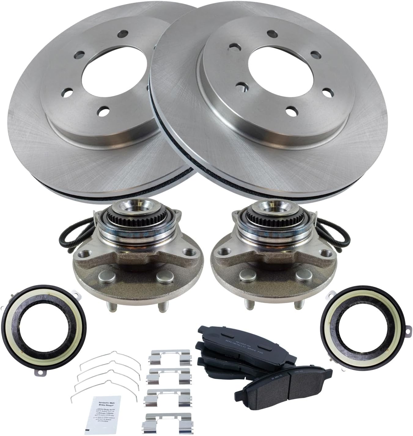 TRQ Front Brake Pad & Rotor Kit for 2005-2008 Ford F-150