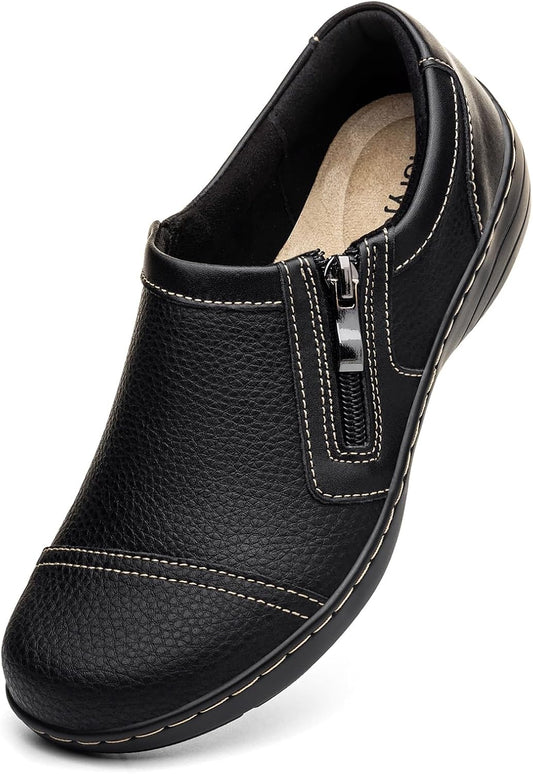 Women's Comfortable Lightweight Leather Loafers for Everyday Wear