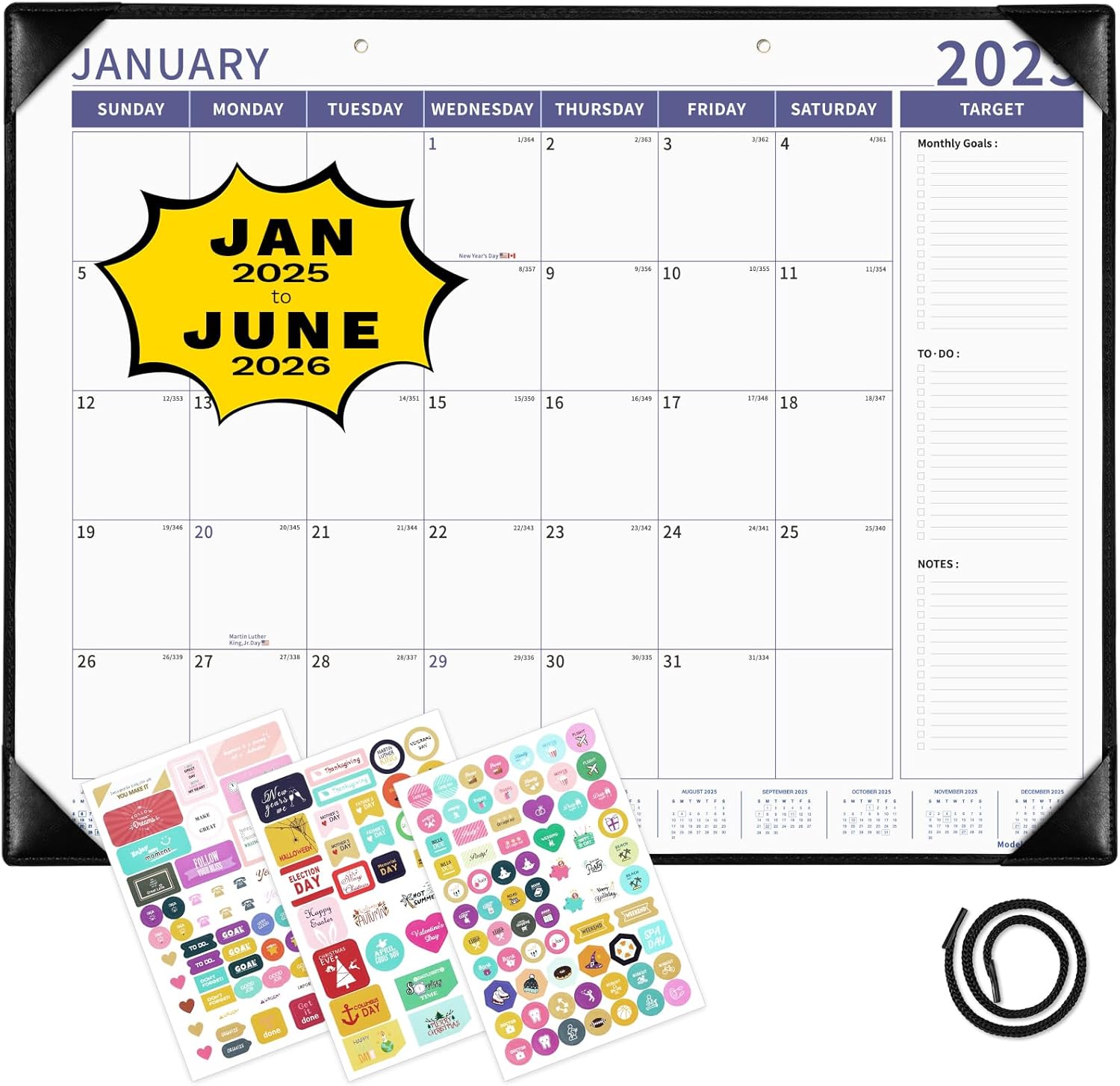2025-2026 Large Desk Calendar for Home or Office