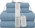 SUPREME ELEGANCE 100% Cotton Queen Sheet Set - Cool Percale Comfort