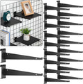 Gridwall 12 in Knife Shelf Bracket 20-Pack - Heavy Duty Grid Shelf