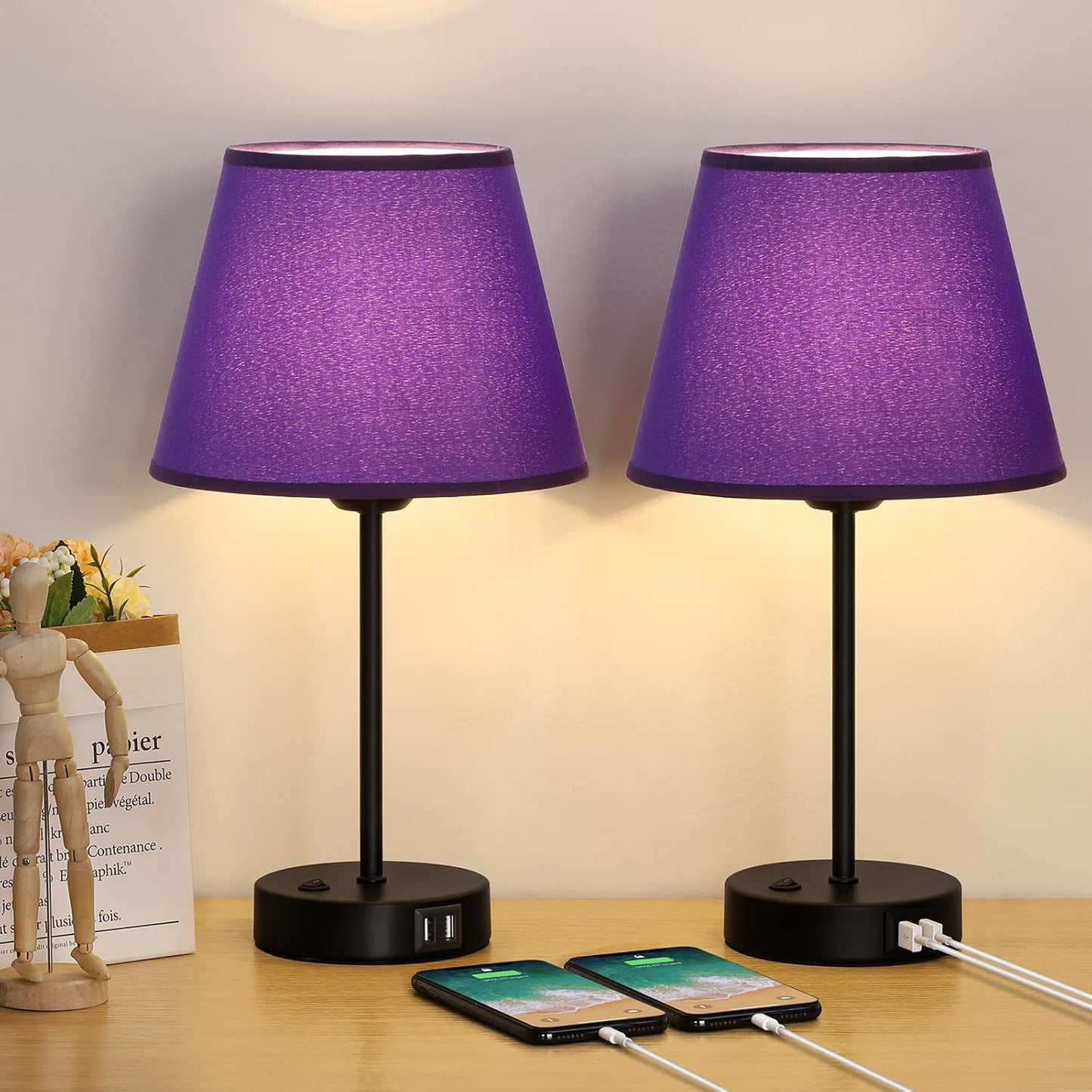 Stylish Bedside Lamps with USB Ports for Modern Living Spaces