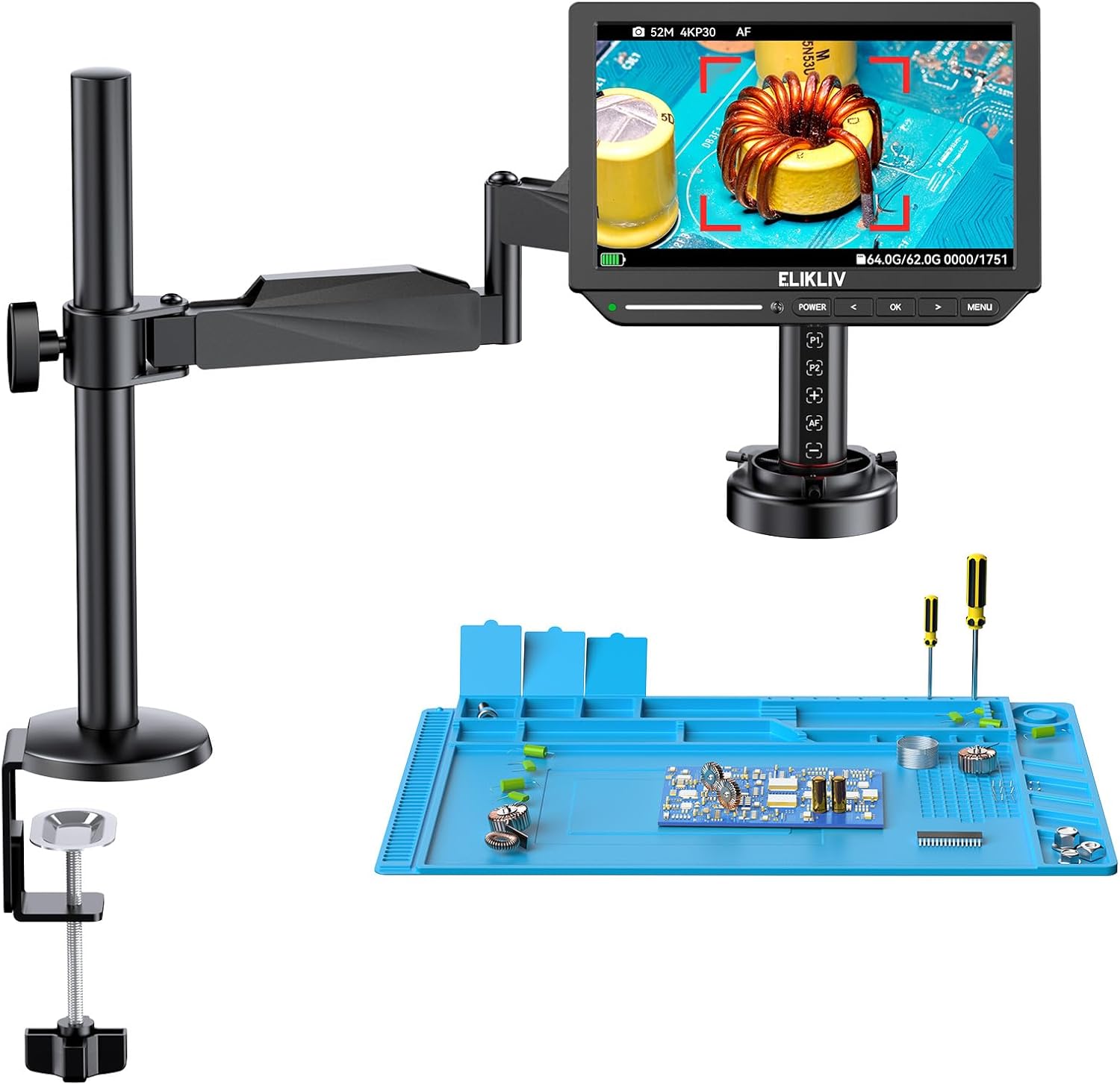 Elikliv Autofocus 4K HDMI Digital Microscope for Precision Work