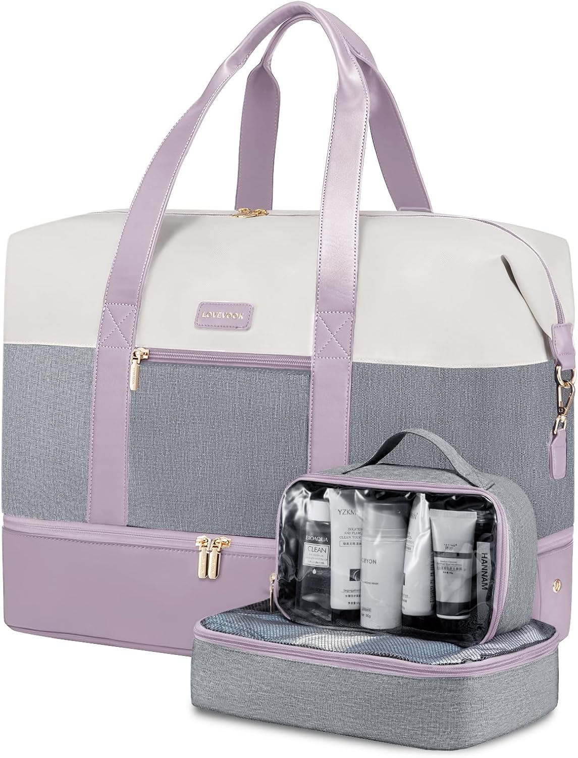 LOVEVOOK Weekender Bag Set for Travel and Organization Needs