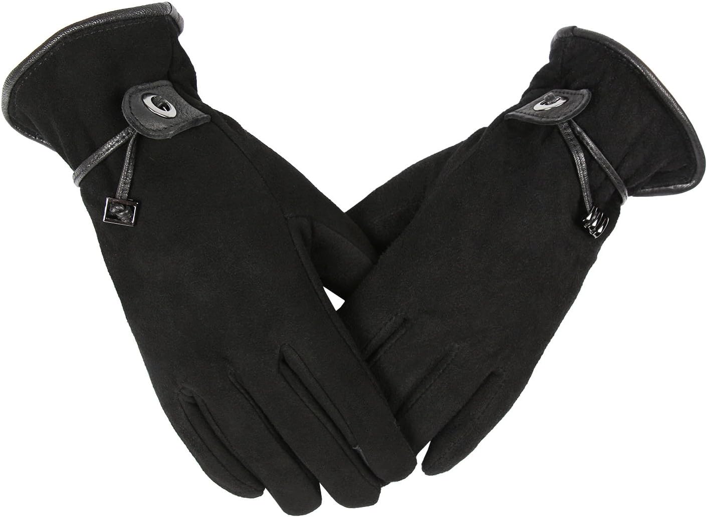 Warm & Stylish Leather Touchscreen Gloves
